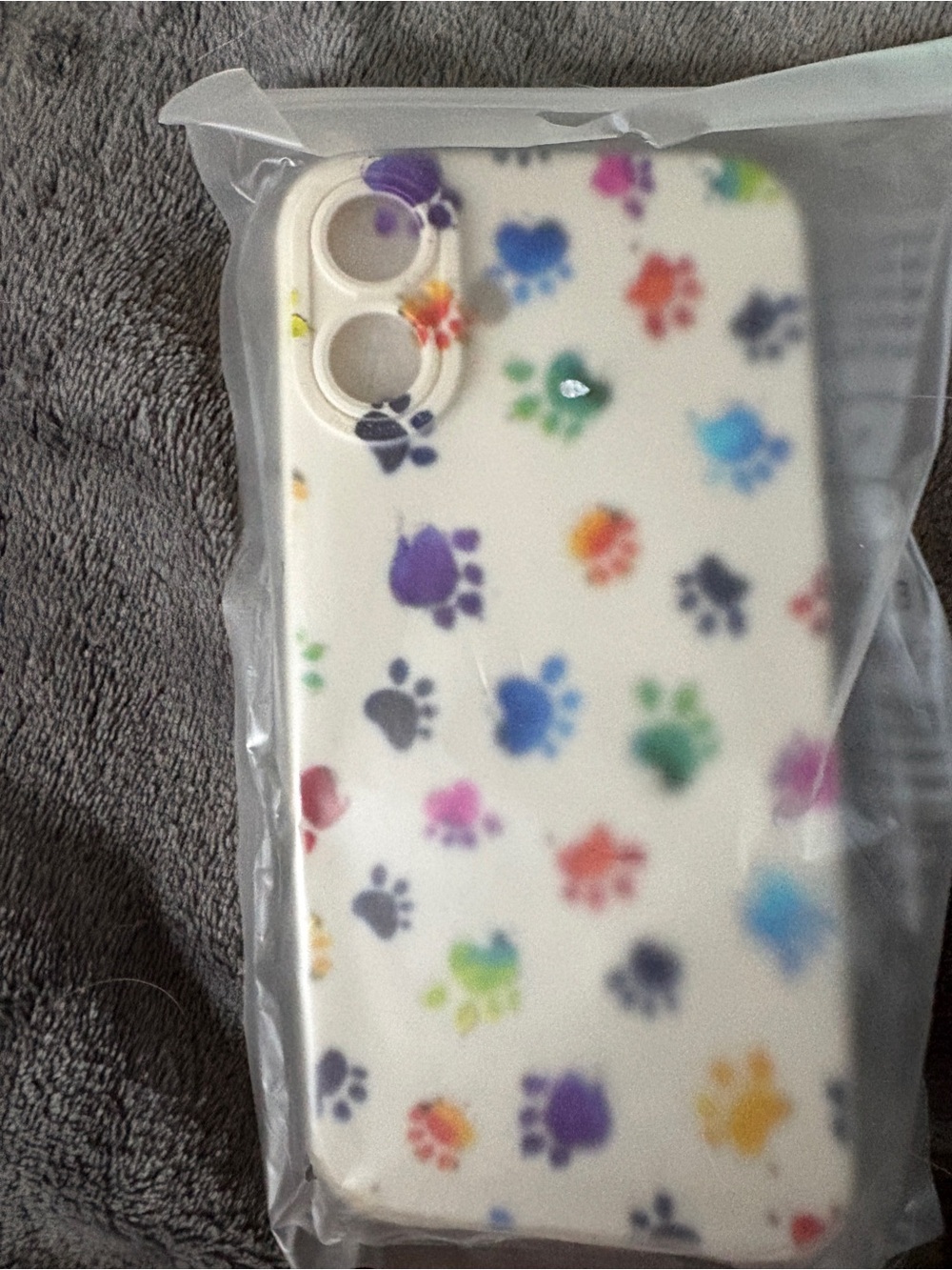 White Rainbow Paw Print iPhone 16 Plus Case - Unbranded